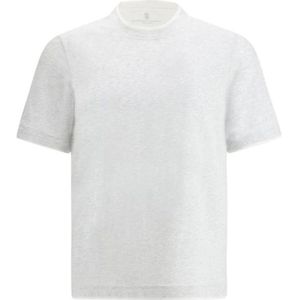 Brunello Cucinelli, Heren, Tops, Grijs, Maat: XS Katoen,
