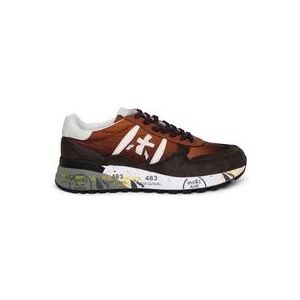 Premiata Bruine Suède Blend Sneakers met Stoffen Inzetstukken , Brown , Heren , Maat: 41 EU