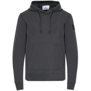 Stone Island, Heren, Sweatshirts & Hoodies, Grijs, Maat: S Katoen,