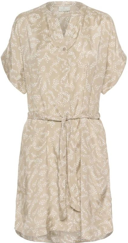 Kaffe - Kabarton Shirt Dress 10509919 - Jurk - Grijs/Krijt - Dames