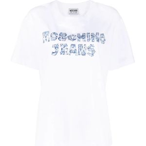 Moschino, Dames, Tops, Wit, Maat: S