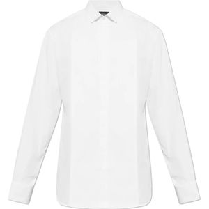 Emporio Armani - Overhemden - Wit - Katoenen Shirt