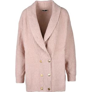 Elisabetta Franchi, Dames, Truien, Roze, Maat: S Katoen,