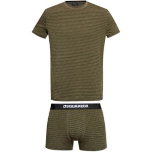 Dsquared2, Heren, Nachtkleding & Lounge, Groen, Maat: S