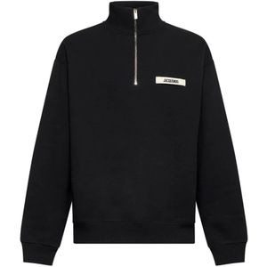 Jacquemus, Heren, Sweatshirts & Hoodies, Zwart, Maat: XL Katoen,