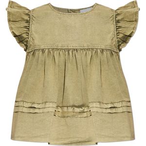 Ganni, Dames, Blouses & Shirts, Groen, Maat: 2XS Katoen,