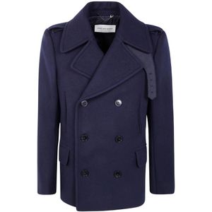 Dries Van Noten, Heren, Jassen, Blauw, Maat: M Leer,