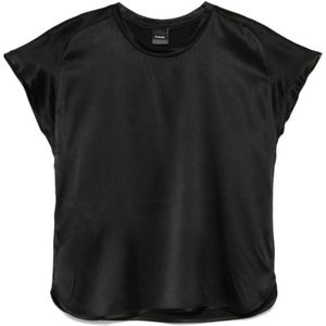 Pinko, Dames, Tops, Zwart, Maat: 2XS Zijde,