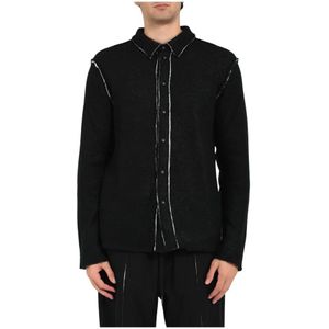 Andrea Ya’aqov, Heren, Overhemden, Zwart, Maat: XL Acryl,