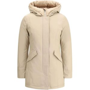 Woolrich, Dames, Mantels, Beige, Maat: M Katoen,