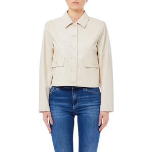 Liu Jo, Dames, Jassen, Beige, Maat: S Poliester,