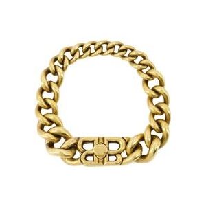 Balenciaga Gouden Messing Gourmet Armband , Yellow , Heren , Maat: L