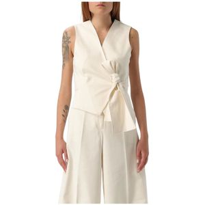 Max Mara, Dames, Tops, Wit, Maat: M