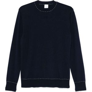 Eleventy, Heren, Truien, Blauw, Maat: L Wol,