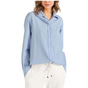 Juvia, Dames, Blouses & Shirts, Blauw, Maat: XS Katoen,