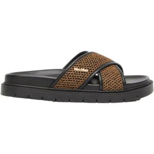 Max Mara - Party - Sandaal - Bruin - Poliester