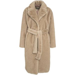 Herno, Dames, Mantels, Beige, Maat: XS Poliester,