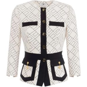 Elisabetta Franchi, Dames, Jassen, Wit, Maat: S Leer,