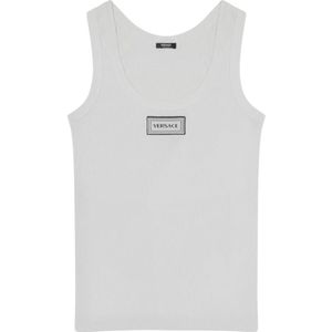 Versace, Dames, Tops, Wit, Maat: 2XS Katoen,