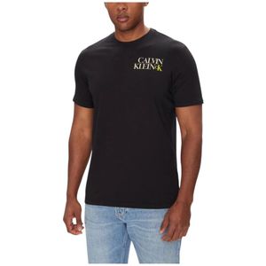 Calvin Klein Jeans, Heren, Tops, Zwart, Maat: M Katoen,