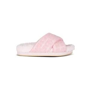 Balmain Tam flat terry cloth mules , Pink , Dames , Maat: 36 EU