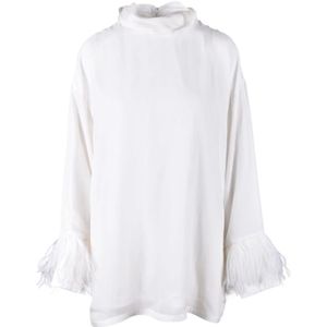 Fabiana Filippi, Dames, Blouses & Shirts, Wit, Maat: S Zijde,