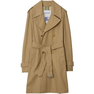 Burberry Stijlvolle Jassen voor Mannen en Vrouwen , Brown , Dames , Maat: XS