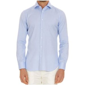 Barba, Heren, Overhemden, Blauw, Maat: XL Katoen,