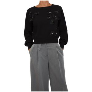 Liu Jo, Dames, Truien, Zwart, Maat: XS Viscose,