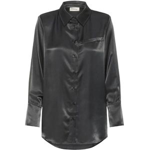 My Essential Wardrobe - Blouse 'Estelle' - Antraciet - Klassieke Blouse