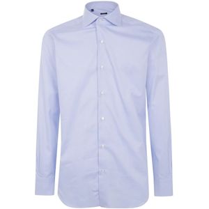 Barba Napoli, Heren, Overhemden, Blauw, Maat: 2XL