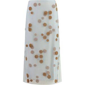 Fendi, Dames, Rokken, Blauw, Maat: S Polyamide,