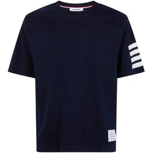 Thom Browne, Heren, Tops, Blauw, Maat: 2XL Katoen,