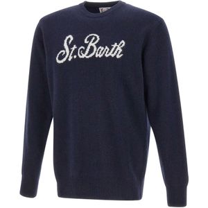 MC2 Saint Barth, Heren, Truien, Blauw, Maat: L Wol,