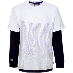 Octopus, Heren, Tops, Wit, Maat: L Katoen,