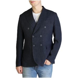 YES Zee - Heren Linnen Blazer - Blauw - Lente/Zomer Collectie