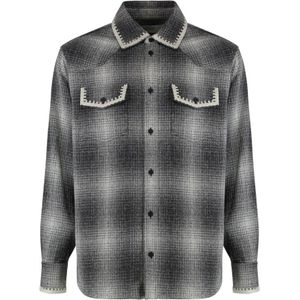 Golden Goose, Heren, Jassen, Grijs, Maat: M Zijde,