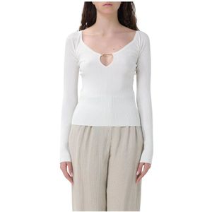 Jacquemus, Dames, Truien, Wit, Maat: XS Viscose,