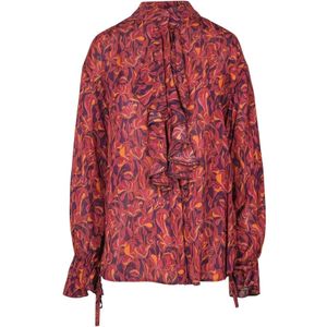 Maliparmi, Dames, Blouses & Shirts, Veelkleurig, Maat: XS Viscose,