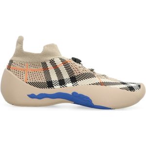 Burberry Gebreide Instap Sneakers met Koordsluiting , Beige , Dames , Maat: 36 EU