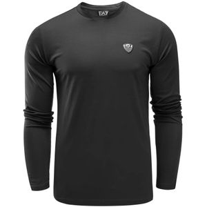 Emporio Armani EA7 - Long Sleeve Top - Zwart - Viscose