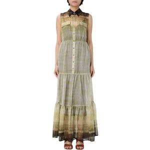 Liu Jo, Dames, Jurken, Groen, Maat: XS Zijde,