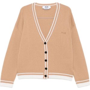 Msgm, Dames, Truien, Beige, Maat: XS Zijde,