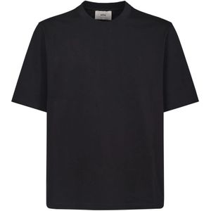 Ami Paris, unisex, Tops, Zwart, Maat: 2XS Katoen,
