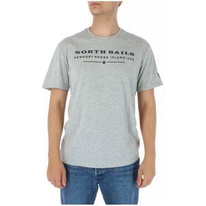 North Sails, Heren, Tops, Grijs, Maat: XL Katoen,