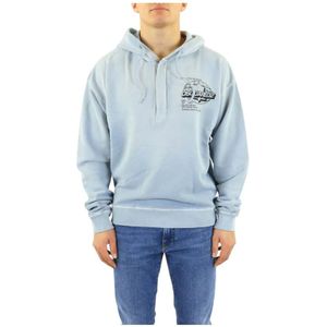 Dsquared2, Heren, Sweatshirts & Hoodies, Blauw, Maat: L