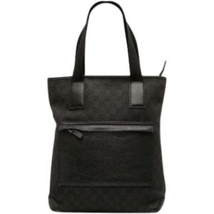 Gucci Vintage, Dames, Pre-owned, Grijs, Maat: ONE Size Denim,