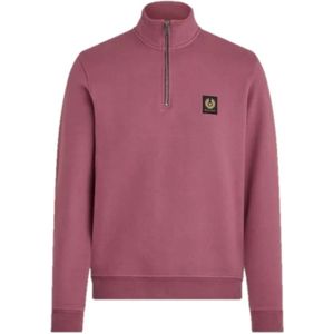 Belstaff, Heren, Sweatshirts & Hoodies, Rood, Maat: 2XL Katoen,