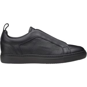 Instappers - Zwart - Leer Bovenwerk - Rubber Zool