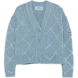 Ermanno Scervino, Dames, Truien, Blauw, Maat: M Wol,